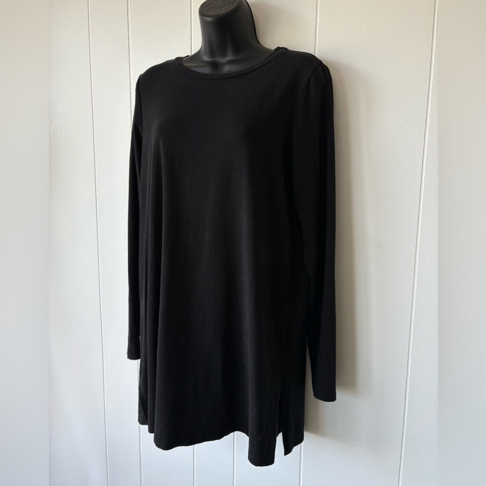 Eileen Fisher Black Long Sleeve Top | Size Small - Picture 3 of 7